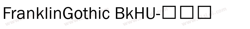 FranklinGothic BkHU字体转换